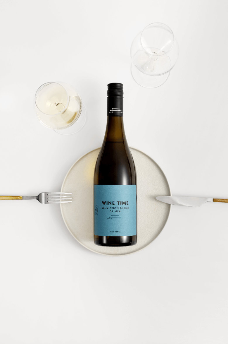 Вайн Тайм Совиньон Блан Крым Вейн унд Вассер 2022 0.75 л