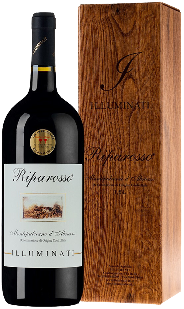 Рипароссо Монтепульчано д'Абруццо DOC Дино Иллюминати в подарочной упаковке 1.5 л