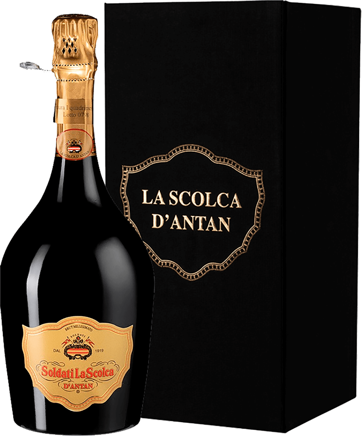 Солдати Ла Сколька Брют Миллезимато д'Антан Ла Сколька в подарочной упаковке 0.75 л