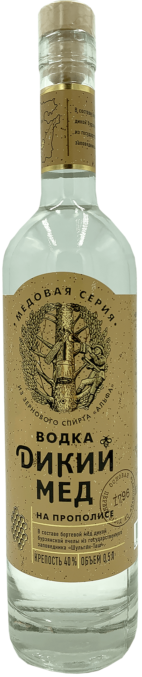 Дикий мёд на прополисе 0.5 л