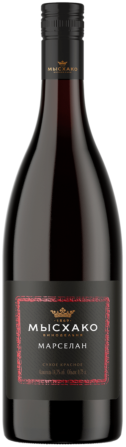 Марселан Кубань. Новороссийск ЗГУ Мысхако 0.75 л