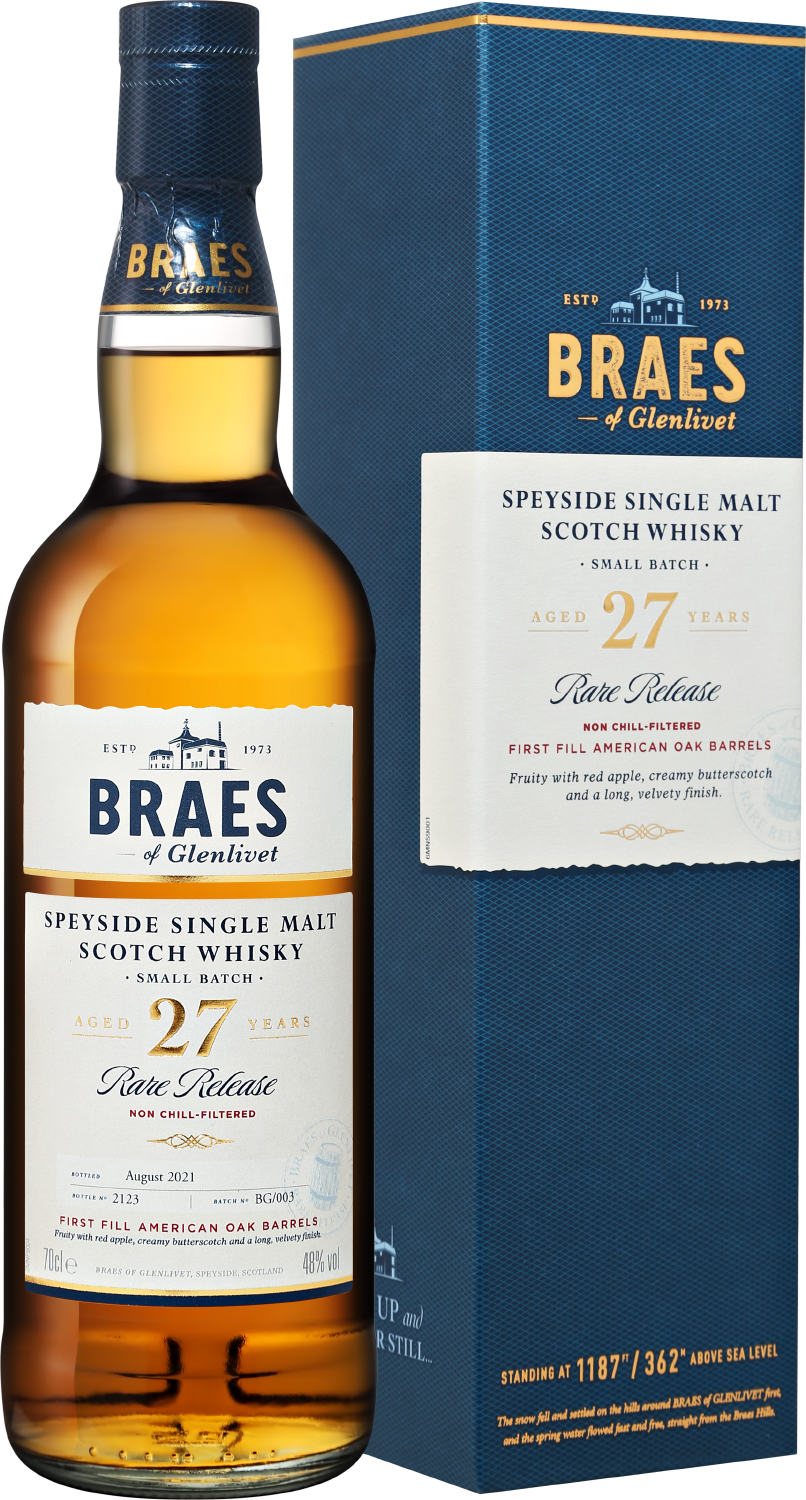 Виски Braes of Glenlivet Speyside Small Batch Single Malt Scotch Whisky 27 y.o. (gift box) Braes of Glenlivet Speyside Small Batch Single Malt Scotch Whisky 27 y.o. (gift box)