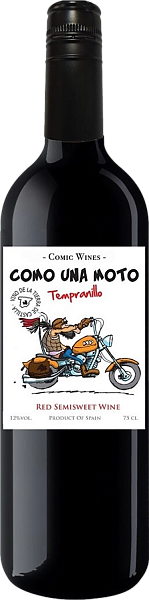 Como Una Moto Tempranillo Semisweet Vinos & Bodegas, 0.75 л в Нижнем Новгороде