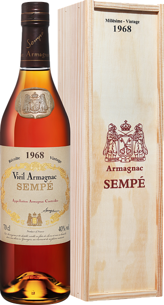 Арманьяк Sempe Vieil Vintage 1968 Armagnac AOC (Подарочная упаковка), 0.7 л в Нижнем Новгороде