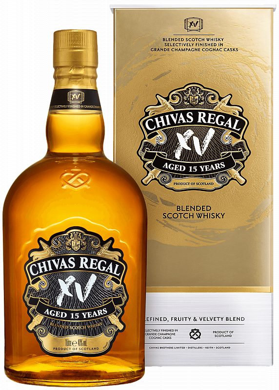 Чивас Ригал XV купажированный шотландский виски в подарочной упаковке 0.7 л