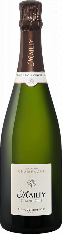 Игристое вино и шампанское Майи Гран Крю Брют Блан де Пино Нуар Шампань AOC - 0.75 л
