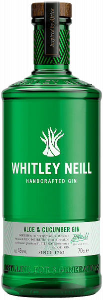 Whitley Neill Aloe & Cucumber Handcrafted Dry Gin, 0.7 л