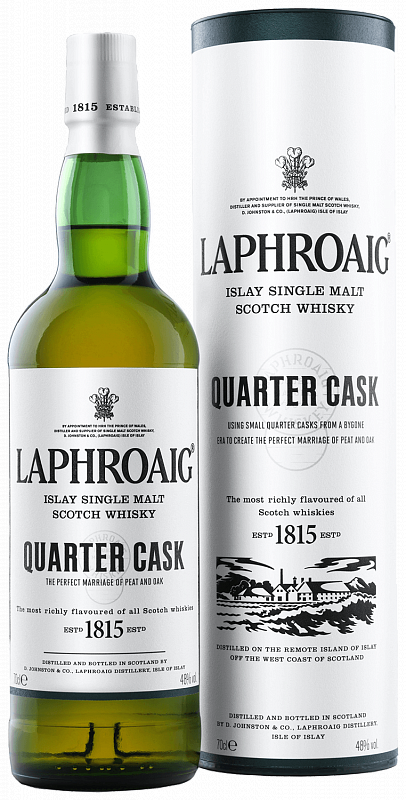 Лафройг Квотер Каск Айла односолодовый шотландский виски в подарочной упаковке 0.7 л