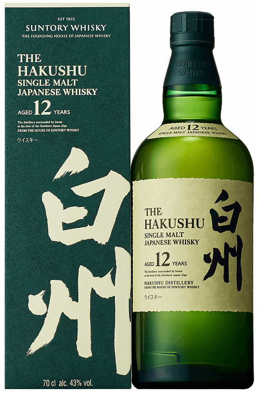 Сантори Хакушу 12 лет односолодовый японский виски в подарочной упаковке 0.7 л