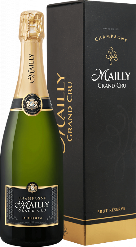 Игристое вино и шампанское Майи Гран Крю Брют Резерв Шампань AOC в подарочной упаковке 0.75 л