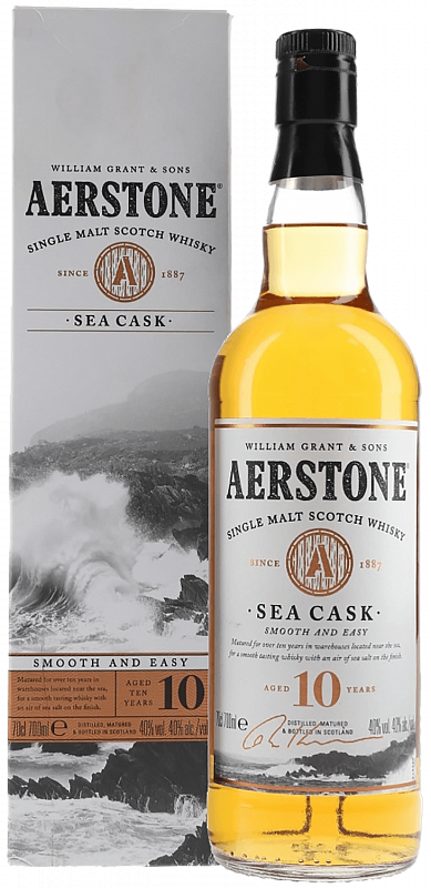 Аэрстоун Си Каск 10 лет односолодовый шотландский виски в подарочной упаковке 0.7 л