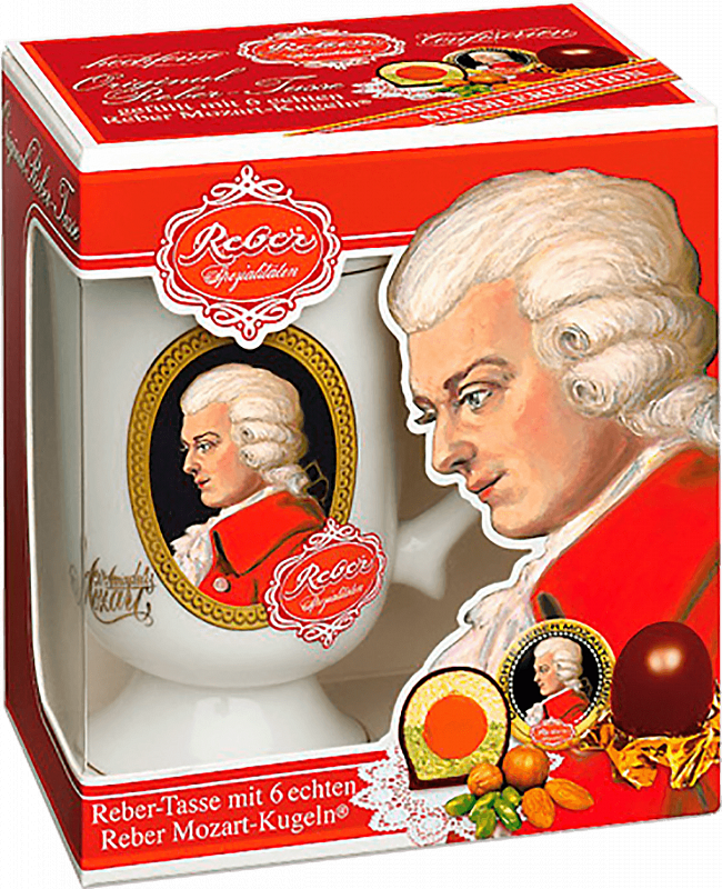Моцарт набор шоколадных конфет в керамической кружке Ребер 120г